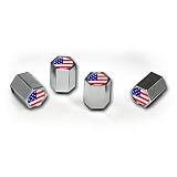 USA Flag Valve Cap Set