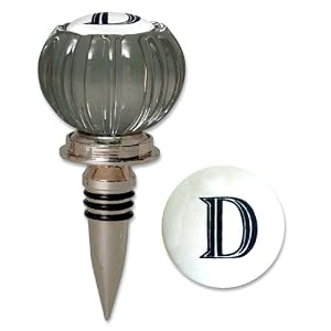Door Knob Monogram Wine Stopper D by