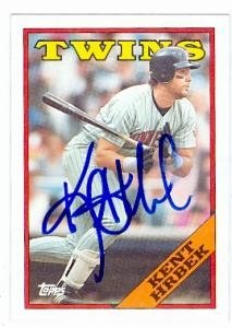 Kent Hrbek Autographed/Hand Signed baseball card (Minnesota Twins) 1988 Topps #45