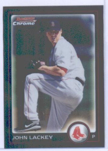 2010 Bowman Chrome Baseball Card # 171 John Lackey - Boston Red Sox - MLB Trading Card in Screwdown Case