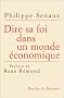 Dire sa foi dans un monde �conomique