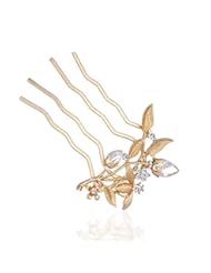Jewelry: Leaf & Bee Short Bridal Handmade Luxury Austrian Crystal Hair Side Comb for Wedding or Party Hair Clip Ornament, Decoration Womens GIFT Headwear,Headdress Styling Jewelry Hairdress M&M Jewelry - M&M Jewelry