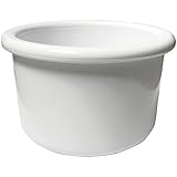 Crock-Style White Plastic Bird Dish 16 oz 5-inch