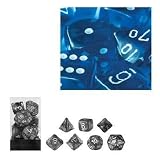 Eigenschaften Chessex 23006 / Chessex 23006 - Würfelset durchscheinend blau, 7 verschiedene Würfel