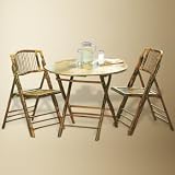 Bamboo Folding Table and Chairs Set