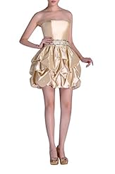 Strapless Short Taffeta  Dress