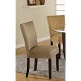 Set of 2 Parson Dining Chairs Camel Microfiber