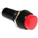 Drucktaster, rund, rot, 18x40mm 250V/1A Schlie�er