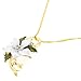 Fantasyard White Poinsettia Christmas Star Flower Swarovski Crystal Pin Brooch and Pendant