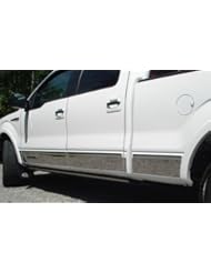 Automotive Parts and Accessories: 09-13 F150 Platinum Crew Cab 5.5" Bed W/Fender Flare Rocker Panel Chrome Stainless Steel Body Side Moulding Molding Trim Cover 5.5" Wide 12PC - MaxMate