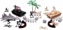 U.S. Military Strike Force Playset: Bucket with 58 pieces of 2 inch 1/35th Plastic Army Men, Tanks, and Scenery