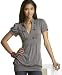 6 Degrees Short-Sleeved Jersey Top with Buttons