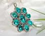 Completely Handcrafted - Designer Sterling Silver Turquoise Pendant