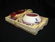 Ceramic Candle Set - Candle Holder with 2 Candles - Texas