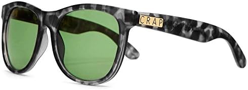 Crap Eyewear 141A17GT Nudie Mag Matte Ash Tortoise / Green Tint Sunglasses