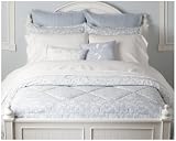 Pinzon 300-Thread-Count Egyptian Cotton Percale King Comforter Set, Blue Mist