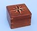 Small Boxed Compass with Inlaid Compass Rose
