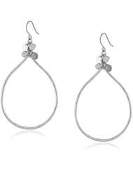 Lucky Brand "Tough Love" Beaded Cluster Oblong Hoop Earrings