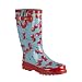 Women's Cherry Print Rain Boots - Red/Blue