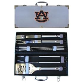 Auburn Tigers 8 Piece Barbeque Tool Set w  Case from Barbecue Tools