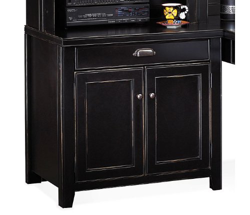 Kathy Ireland Home by Martin Furniture Tribeca Loft Wood Office Computer Base in Black