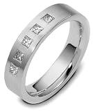 5.5mm contemporary diamond wedding band ring (0.50cts diamonds Platinum)