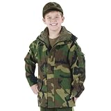 Kids Camouflage Wet Weather Parka or Rain Coat by Jr. G.I.