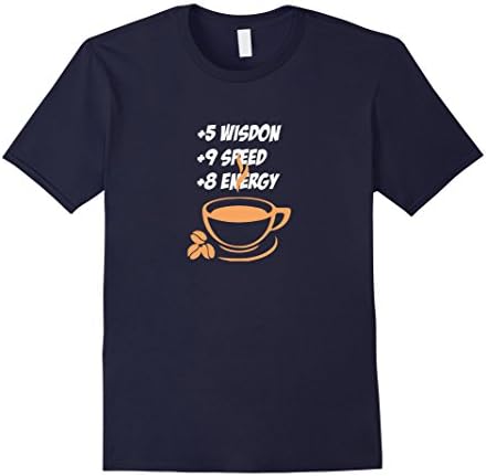 Men's Increase In Wisdom Speed Energy Level Up Game Coffee T-Shirt Large Navy