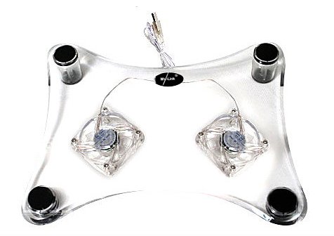 MY-Link CRYSTAL USB 2 fans Cooler Pad for Laptop, Notebook, Xbox, Etc.