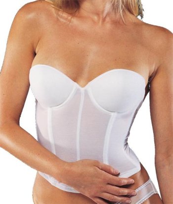 OnGossamer Strapless Longline Mesh Bra