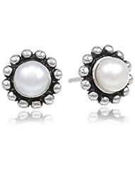 Honora "Girls" White Freshwater Cultured Pearl Stud Earrings