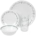 Corelle Livingware 16-Piece Dinnerware Set with 16-ounce Glass, Service for 4, Country Cottage