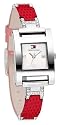 Tommy Hilfiger Women's Crystal Accented Red Leather Watch #1780373