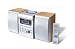 jWIN JX-CD4700 Mini System w/ Remote Wooden Design, Automatic Top Loading CD, AM/FM, AUX Input, Blue Backlight, full function remote