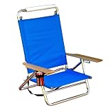 Deluxe 5 position Beach Chair with Drink Holder and X-Wide Arms