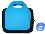 PANASONIC DVD-LS86 8.5 Portable DVD Player Case Black with Blue Hard Shell + EnvyDeal Velcro Cable Tie