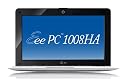 Asus Eee PC 1008HA Seashell 10-inch Netbook (Intel Atom N280 1.66 GHz, 1 GB RAM, 160 GB HDD, Windows XP Home, White)