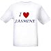 I LOVE JASMINE - Name-series - White T-shirt