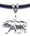 16 Panther Black Cord Necklace Sterling Silver Jewelry