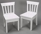 Pair Square Chairs-White