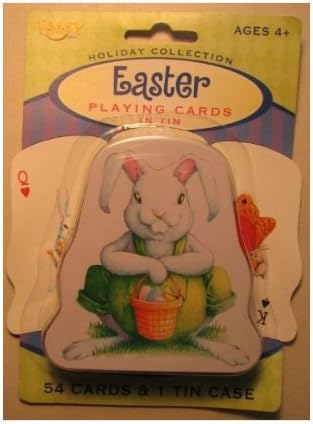 Easter Bunny Playing Cards in Tin Case