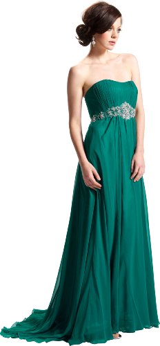 Strapless Chiffon Goddess Gown Prom Dress Formal Junior Plus Size