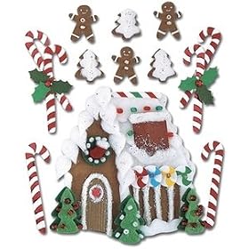 Jolees  Boutique Themed Ornate Stickers, Gingerbread House