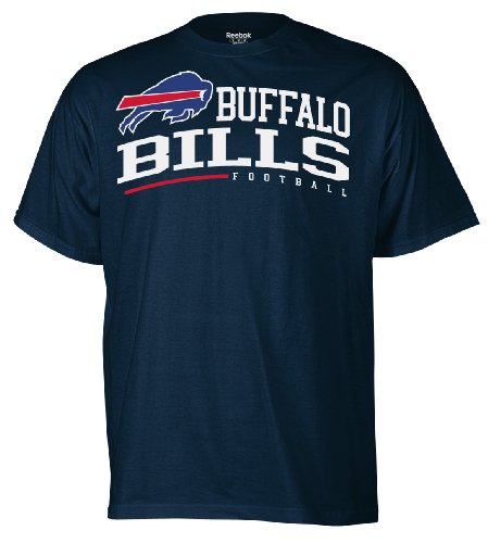 NFL Men's Buffalo Bills Arched Horizon Tee Shirt (Deep Obsidian, X-Large)