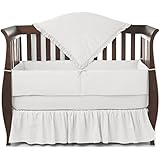 American Baby Company Heavenly Soft Minky Dot 4-Piece Crib Set, White