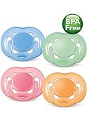 Philips AVENT BPA Free Contemporary Freeflow Pacifier, 0-6 Months, Colors and Designs May Vary