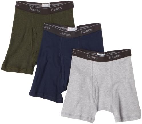 Hanes Big Boys'  Hanes Classic Waistband Boxer Brief (Pack of 3)