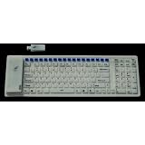 Wireless Flexible Keyboard White PS 2 USB