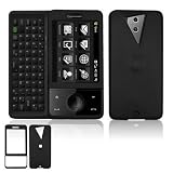 Premium Black Rubberized Coated Hard Cover Snap-On Protective Case for HTC FUZE Touch Pro (GSM)