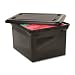 Advantus File Tote with Lid, 19 x 15.5 x 11 Inches, Black (AVT34052)